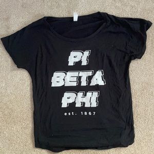 Pi Beta Phi Black Loose T-Shirt